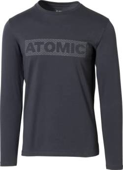 ATOMIC ALPS LS T-SHIRT - Dark Denim - Größe M - Hochwertiges Langarmshirt aus Baumwolle - Longsleeve mit High Density Print & Label im Nacken - Longshirt in klassischer Passform von ATOMIC