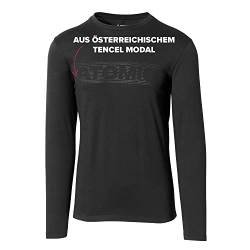 ATOMIC ALPS LS T-SHIRT - Schwarz - Größe M - Hochwertiges Langarmshirt aus Baumwolle - Longsleeve mit High Density Print & Label im Nacken - Longshirt in klassischer Passform von ATOMIC