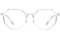 ATTCL Damen Blaulichtfilter Brille Blockieren Blaue Licht von PC, TV und Handy ohne sehstärke Computerbrille BL6688 Transparent+Blue von ATTCL