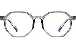 ATTCL Damen Blaulichtfilter Brille Blockieren Blaue Licht von PC, TV und Handy ohne sehstärke Computerbrille BL6688 Transparent+grey von ATTCL