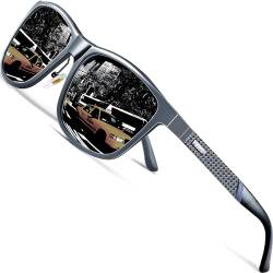 ATTCL Herren Sonnenbrille Sport Polarisierte Fahr Angeln Golf Sportbrille UV400 Schutz (Grauer Rahmen+schwarze Linse/nicht gespiegelt) von ATTCL