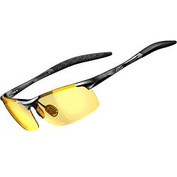 ATTCL Polarisierte Herren-Sonnenbrille für Fahrer, Golf, Angeln, unzerbrechlicher Metallrahmen, Nachtfahr-Objektiv, Medium von ATTCL