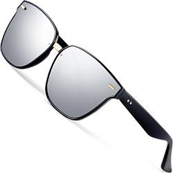 ATTCL Unisex Sonnenbrille 100% Polarisierter UV-Schutz 555-silver von ATTCL
