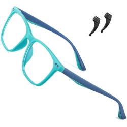 ATTCL blaulichtfilter brille kinder computerbrille zum Alter 3-10 Blockieren von UV-Kopfschmerz Gaming Brille 5103 light+blue von ATTCL