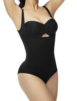 ATTLADY Shapewear Damen Body Shaper Bauchweg Bodysuit Figurenformend Unterhose Verstellbarer Schultergurt von ATTLADY