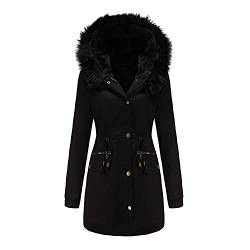 ATZTD Women's Down Jackets & Parkas Womens Hooded Warm Winter Coats with Faux Fur Lined Outerwear (Black,M) von ATZTD