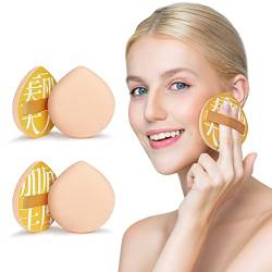 AUAUY 2PCS Make-up Schwamm Puderquaste Foundation Kissen, Waschbar Wiederverwendbar Makeup Sponge, Nass Trocken Make up Werkzeug Beauty Blender,Schwämmchen Powder Puff für Lose Puder Flüssige Kosmetik von AUAUY