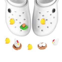 AUAUY 8PCS Schuh Charms, Krokodil-anhänger für Kinder, Blumen-anhänger Für Crocs, Schuhanstecker, Schuh-anhänger-zubehör für Crocs-armband, Niedliche Schuhe Dekoration für Mädchen, Jungen, Erwachsene von AUAUY