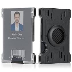 AUAUY Kreditkartenetui Herren, Kartenetui mit RFID Schutz, Slim Metal Wallet Herren Sicheres Karten Portemonnaie, Card Holder Wallet für 15 Karten, Geldbörse Herren Kompakt Väter und Freunde(Airtag) von AUAUY