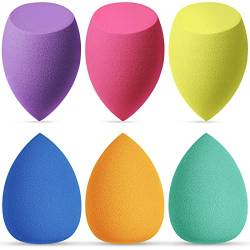 AUAUY Make up Schwamm Set, Waschbar Foundation Blending Beauty Sponge, 6 PCS Latexfrei Cosmetic Makeup Schwämme, Beauty Makeup Sponge Blender für Flüssiges Foundation für Flüssigkeit Creme Puder von AUAUY