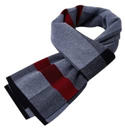 AUBIG Schal Herren Langer Kaschmir Herrenschal Winter Warme Business Männerschal Plaid Schal Herbst Winter von AUBIG