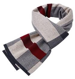 AUBIG Schal Herren Langer Kaschmir Herrenschal Winter Warme Business Männerschal Plaid Schal Herbst Winter von AUBIG