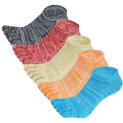 AUBIG Zehensocken Damen Baumwolle 5 Paare Paare Running-Socken Damen Five Finger Socken Frauen Bunte Socken mit Zehen für Laufen Arbeit Sports A5 von AUBIG