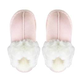 AUFIKR Damen Hausschuhe Memory Foam Fluffy Slip-on Haus Wildleder (Rosa, Erwachsene, Damen, 40, Numerisch (von/bis), EU Schuhgrößensystem, 41, M) von AUFIKR