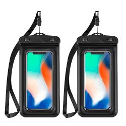 wasserdichte HandyhüLle, Unterwasser Wasserfeste Kompatibel für iPhone 14 13 12 11 Pro Max Xs Plus für Samsung Galaxy S22 Handy Bis Zu 7,0'' (Black) von AUFIKR