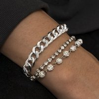 AUKUU Armband Accessoires Accessoires Mode trendige Diamant Klauenkette für, Männer und Frauen Hip Hop personalisiertes Metall Aluminium von AUKUU