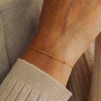 AUKUU Armband Leichte Leichte luxuriöse handgefertigte Kupferkette für Damen, exquisiter Schmuck einfaches Kupferperlenarmband von AUKUU