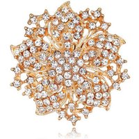 AUKUU Brosche Strass Strass Legierung Brosche Mode Diamant Blume Corsage, Damen Mantel Anzug Zubehör Brosche von AUKUU