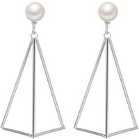 AUKUU Ohrring-Set Entwerfen Entwerfen Sie dreidimensionale dreieckige, Perlenohrringe für Frauen kreative Mode übertriebene hohle von AUKUU