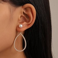 AUKUU Ohrring-Set Leichte Leichte Luxus Wassertropfen Perlenohrringe im Retro, Stil übertriebene kalte Ohrringe große Ohrringe von AUKUU