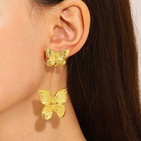 AUKUU Ohrring-Set Mittelalterliche Mittelalterliche goldene Schmetterlingsohrringe, leichter Luxus hochwertige Retro Ohrringe modische Ohrringe von AUKUU