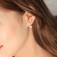 AUKUU Ohrring-Set Temperamentvolle Temperamentvolle und vielseitige Perlenohrringe, modische und beliebte geometrische Ohrringe nach hinten von AUKUU