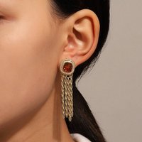 AUKUU Ohrring-Set Übertriebene Übertriebene Retro Ohrringe lange Ohrringe mit, geometrischen Quasten leichte Luxus Ohrringe im antiken Stil von AUKUU
