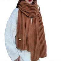 AUKUU Schal Halstuch Damen Winter warmer Strickschal einfarbiger Schal von AUKUU