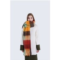 AUKUU Schal Schal Strickschal für Damen, (Drucken Halstuch Scarf Poncho Cape, 1-St. Herbst/Winter-Schal-Mode 220cm*35cm), kuscheliger Fransen-Schal von AUKUU