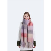 AUKUU Schal Schal Strickschal für Damen, (Drucken Halstuch Scarf Poncho Cape, 1-St. Herbst/Winter-Schal-Mode 220cm*35cm), kuscheliger Fransen-Schal von AUKUU