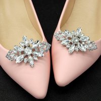 AUKUU Schuhanstecker Schuhschnalle Schuhschnalle aus Metall Braut und, Hochzeitsschuhe Schuhblume Strass Schuhblume von AUKUU