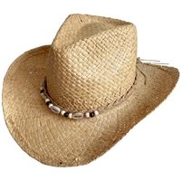 AUKUU Sonnenhut Strohhut Strohhut im Urlaubsstil für Damen Sommer Sonnenschutz große Krempe Jazz Top Western Cowboyhut für Herren von AUKUU