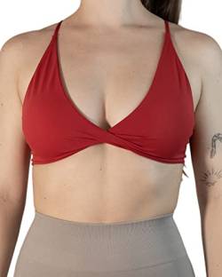 AUROLA Damen Yoga Sport-BHS Fitness Bustier Rückenfrei mit Trägern Workout Running Bra Yoga BH Bra Crop Tops von AUROLA