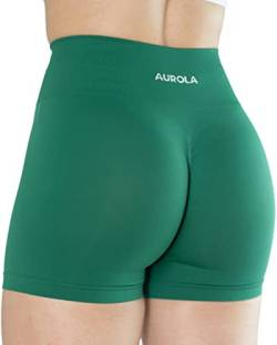 AUROLA Kollektion Dream Workout Shorts für Frauen Scrunch Nahtlose weiche Fitness-Shorts mit hoher Taille,Aventurine,XS von AUROLA