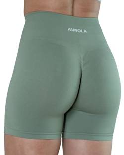 AUROLA Shorts Damen Fitness Trainings Transparente Sommer Laufshorts für Damen, Nahtlose Scrunch-Shorts Helle Farben, Vielleicht Durchsichtig von AUROLA