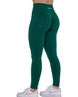 AUROLA Workout-Leggings für Damen und Mädchen, nahtlos, mit Bauchkontrolle, für Fitness-Studio, Sport, Yogahose, aktive Menschen, Alpine Green, M von AUROLA