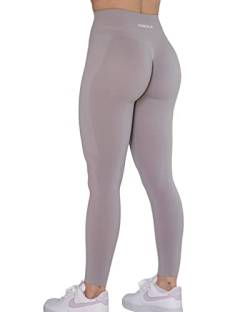 AUROLA Workout-Leggings für Damen, nahtlos, Bauchkontrolle, Fitnessstudio, Mädchen, Sport, aktive Yogahose, Regentropfen, X-Klein von AUROLA