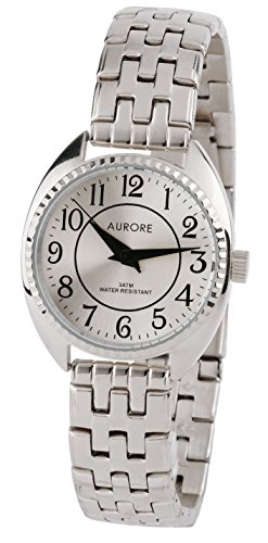 AURORE Damen Analog Quarz Uhr mit Edelstahl Armband AF00044 von AURORE