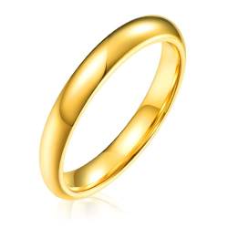 AURSTORE Schmuck Herren Damen Ring Edelstahl Hochzeit 4 mm Größe wählbar 51-65, 4mm, Edelstahl von AURSTORE