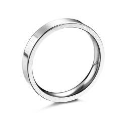 AURSTORE Schmuck Ring Mann Frau Ring Edelstahl Verlobung Hochzeit 4mm Größe nach Wahl 51-72 (silber, 56(17.8)) von AURSTORE