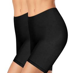 AURUZA Radlerhose Damen, Kurze Hose Damen Anti Scheuern Unterhosen Leggings Boxershorts Lange Sporthose Unterwäsche Unter Kleid Rock 2 Pack 3XL von AURUZA