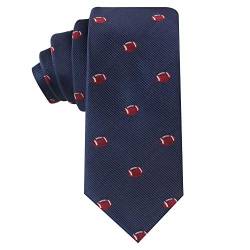 AUSCUFFLINKS Sports & Speciality Krawatten | Krawatten für Herren | gewebte schmale Krawatten | Geschenk für Arbeitskollegen, Amerikanischer Gridiron, Dünn von AUSCUFFLINKS