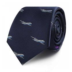 AUSCUFFLINKS Sports & Speciality Krawatten | Krawatten für Herren | gewebte schmale Krawatten | Geschenk für Arbeitskollegen, Flugzeug, Dünn von AUSCUFFLINKS