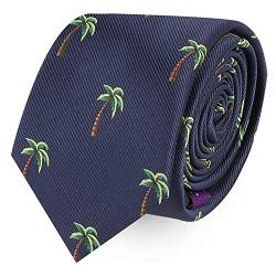 Sport- und Spezial-Krawatten | Krawatten für Herren | gewebte schmale Krawatten | Geschenk für Arbeitskollegen | Geburtstagsgeschenk für Jungs, Palme, Dünn von AUSCUFFLINKS