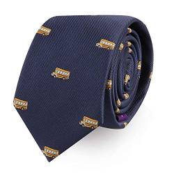 Sport- und Spezial-Krawatten | Krawatten für Herren | gewebte schmale Krawatten | Geschenk für Arbeitskollegen | Geburtstagsgeschenk für Jungs, Schulbus, Dünn von AUSCUFFLINKS