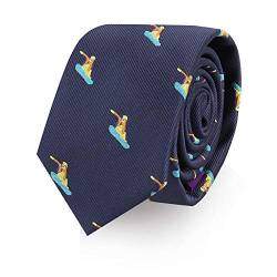 Sport- und Spezial-Krawatten | Krawatten für Herren | gewebte schmale Krawatten | Geschenk für Arbeitskollegen | Geburtstagsgeschenk für Jungs, Snowboarder, Dünn von AUSCUFFLINKS