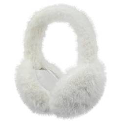 AUSUAYA Fuzzy Ohrenschützer, faltbare warme Plüsch Ohrenschützer Ohrenwärmer für Winter kaltes Wetter Ohrenschützer W-E-M2 (Weiß) von AUSUAYA