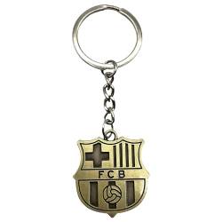 AUTOZOCO Barsa Barsa Schlüsselanhänger Barça Fan-Edition Gold Barsa Emblem Schlüsselanhänger Metall Barça Metall Metall Gold, gold von AUTOZOCO