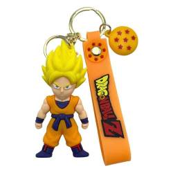 AUTOZOCO Goku Super Saiyan Schlüsselanhänger Drachenball Schlüsselanhänger Cartoon Goku Anhänger Goku Schlüsselhalter Schlüsselhalter Manga Schlüsselbund 3D Goku Schlüsselanhänger Super Held Silikon, von AUTOZOCO