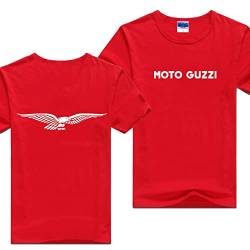 Herren Bedruckte T-Shirts Unterwäsche Für Moto Guzzi Rundhalsausschnitt Stretch Kurzärmelig Bequemes T-Shirt Oberteil Kleidung Einfarbig Poloshirts- red||L von AUTS